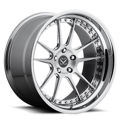 Silver Black Gun Metal Forged 2 Piece Wheels 23 24 Inch Dipoles Barrel Lip Rims