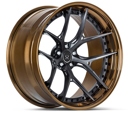Bronze 3 PC Forged Aluminium Alloy Wheel Rims Untuk Cls 18 19 Inches