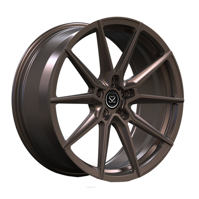 Dark Bronze Spoke 1 PC Forged Wheels 19inch Terhuyung-huyung Untuk Pelek Mobil Mewah Audi S5