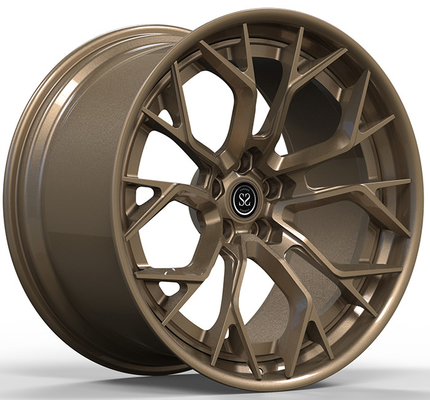 Kustom 2 PC Forged Aluminium Alloy Rims Satin Bronze 21 22 23 Inch Untuk Ferrari 458 488