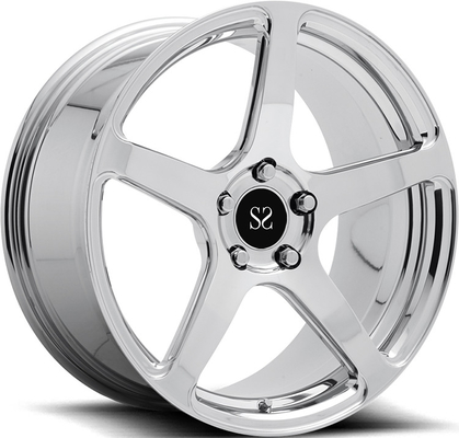 Chrome Disesuaikan 1 Piece Forged Wheel Rim 22x9.5 22x10.5 Inch Untuk Dodge Challenger