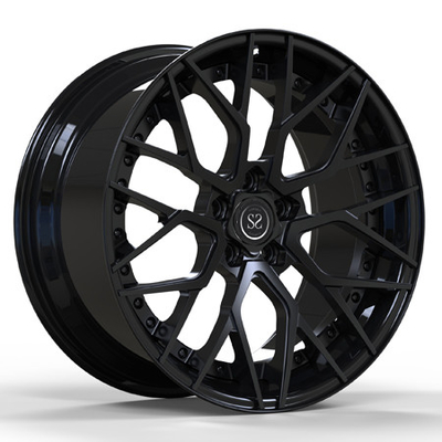 Satin Matte Hitam 2 Buah Roda Ditempa Dics Berbicara Barel Bibir untuk Mercedes Benz C43 20Inch Velg