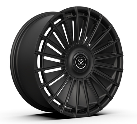 22 inci 22x9.5 Monoblock Ditempa Velg Satin Hitam Topi Mengambang Land Rover Rentang Roda