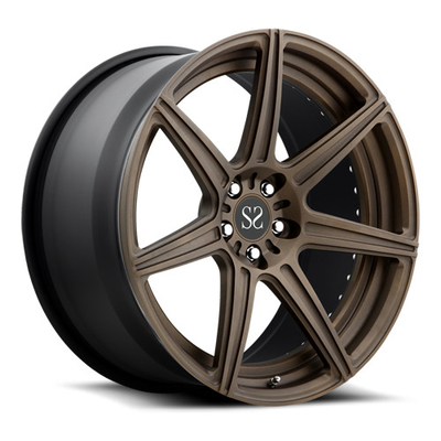 Aluminium paduan 2 Piece Dipalsukan Perunggu Roda Untuk Audi Rs6 Rs7 Rims21 22 Inch 5x112