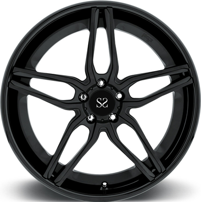 Black Spoke 1pc roda paduan tempa 18 19 20 21 22 inci PCD 5x120 Custom mewah velg