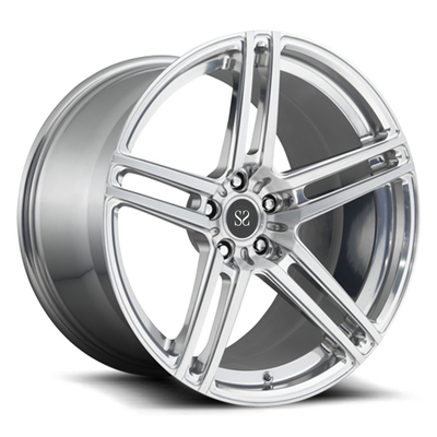 Silver Monoblock 21 Inch 1 Piece Wheels Staggered Untuk Ferrari 488