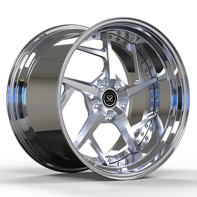 Volvo XC90 B5 2021 20x9.0 Custom 2-PC Rims Lip Polished + Disc Brushed