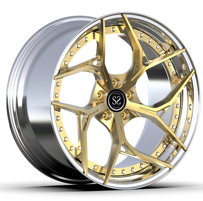 Kelas S E63s W213 21x9.5 dan 21x11 Custom Gold Polished 2-PC Rims