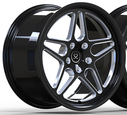 2018 BMW M2 19x9 Dan 19x10 5x112 Custom Gloss Hitam + penggilingan Windows 1-PC Forked Rim