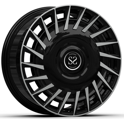 6x139.7 22x9.5 Custom 1-PC Rim Hitam Mesin Wajah Untuk Lexus 600