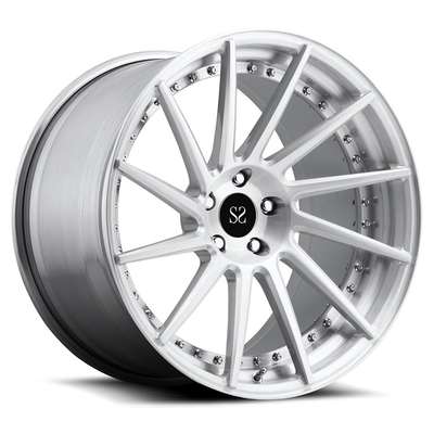 Silver Barrel Untuk velg BMW M8 23 inci 2-PC Digusur Alloy Custom Rim