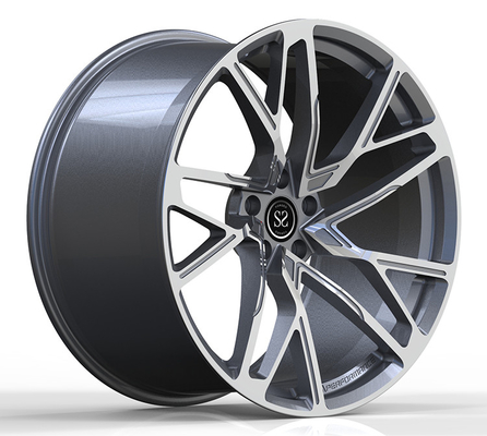 BMW 730D 21x9.0 dan 21x10.5 1-PC roda tempa Custom Gun Metal Spokes Mesin