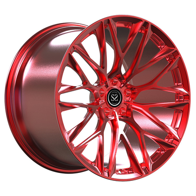 SLS AMG Seri Hitam 20x11 dan 21x13 Custom 1 Piece Forged Rims Candy Merah