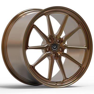 G70 BMW 760 Custom 1-PC Forked Rim 22x9.5 dan 22x11 Gloss Perunggu