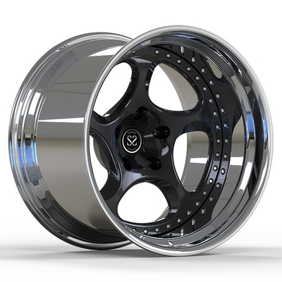 Porsche 997 5x130 Bibir Besar 5x130 Roda 19 Inch Polish 2 PC Forged Staggered