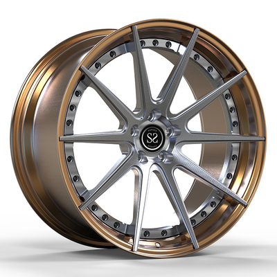 Audi Rs6 C8 23x11 2 Buah Roda Tempa Perunggu Kustom+Abu-abu Disikat