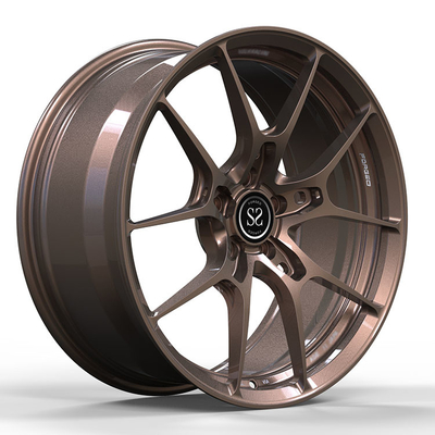Tesla model Y 1 Piece Wheels forged 20x9.5 dan 20x10.5 Custom Gloss Perunggu atau