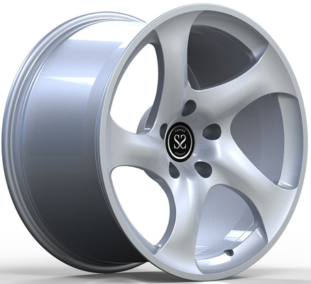 20x9 dan 20x10 Gloss Silver 1 Piece Wheels Forged Untuk Porsche Macan S 2017-2022