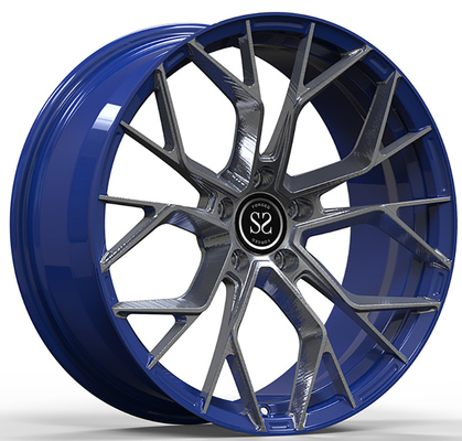Chevy Corvette C5 Staggered 19 dan 20 Multi-spoke Gloss black 1-PC Forged Alloy Wheels 5x120.65