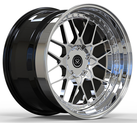 20x10.5ET+70/21x12.5E+27 5x4.75/70.1 3-PC Chrome Rims Untuk C5 Corvette