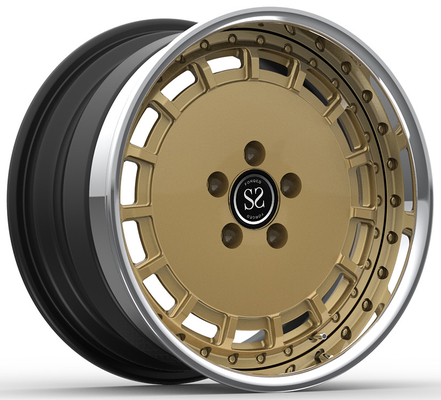 19x8.5ET38/19x9.5ET56/5x112/66.6 3-PC Polished+Bronze Rims Untuk2019 Mercedes-Benz C-Class AMG C 63 S Br205