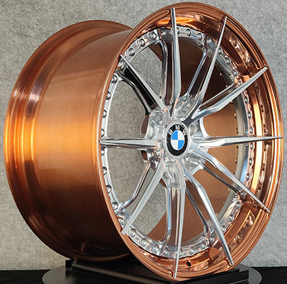 5x112 Rims Custom Perunggu Lip Polished Untuk Benz BMW Audi