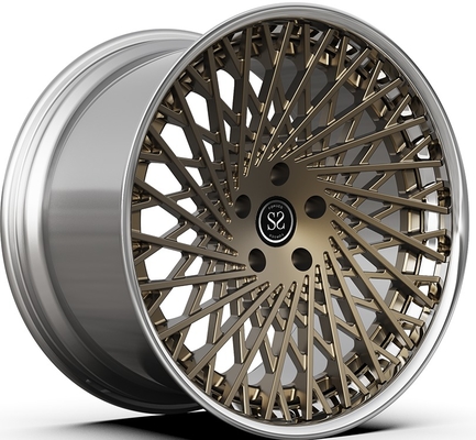 Velg 2-PC Bronze Polished 21x9.5ET30/22x12.5ET51/5x114.3/67.1 untuk Ferrari F12