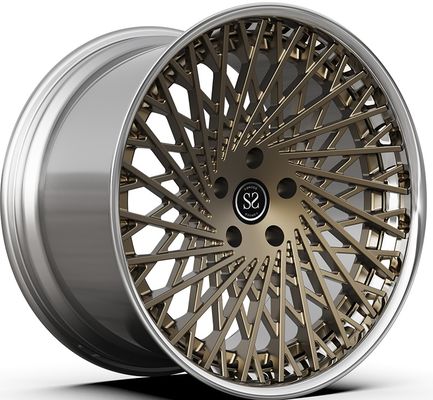 21x9.5ET30/22x12.5ET51/5x114.3/67.1 Perunggu Polished 2-PC Rims Untuk Ferrari F12 ET -76-90mm/Standard America VIA/JWL