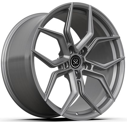 Velg tempa 21x9.5ET46/21x11ET58 5x130/71.6 Abu-abu Kustom 1-PC Forged untuk PORSCHE CAYENNE