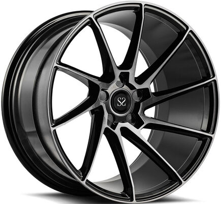18x8.0 Satin Hitam Polished Face Custom 1-PC Wheels forged untuk Audi A1