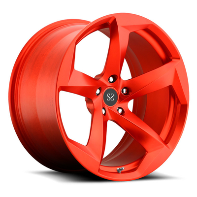 Pelek Paduan Ditempa 2-PC Merah Disesuaikan Untuk BWM X5 / Rim 22 