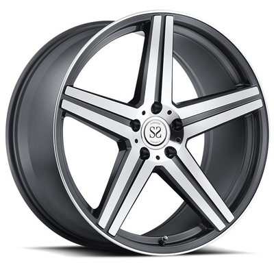 5 * 114,3 abu-abu mesin wajah pabean 1 piece ditempa pelek roda alloy untuk Lexus