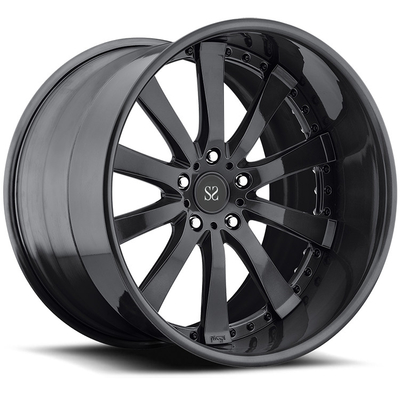 Gloss Black Disesuaikan Alloy Rims 22 Untuk Land Rover 2-Piece Forged rims 5x120 5x108