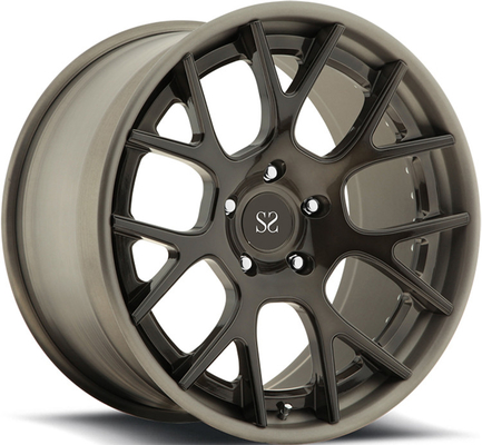 20 inch Rims Gloss Hitam Disesuaikan Rims Paduan 2-PC Ditempa Dengan 5x120 Untuk BMW M4 / SAE J2530 Alloy Wheels