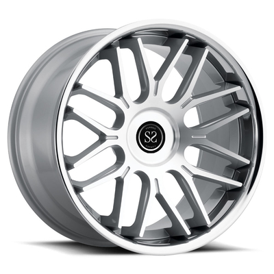Gun Logam Mesin Wajah Ditempa Rims Mobil Dengan 5x120 Untuk BMW 730 740LI Wajah Mesin Hitam Disesuaikan 19 inch Paduan roda