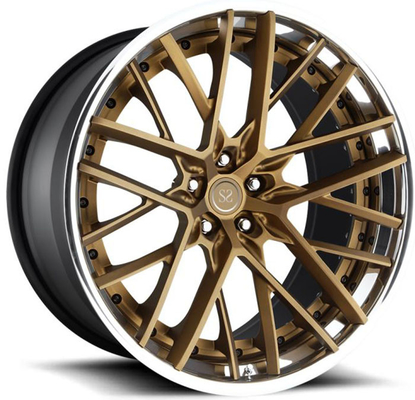 A6061 T6 Aluminium Alloy 3 Piece Forged Rims Hyper Black Cocok untuk Audi RS6 18 19 20 dan 21 inci