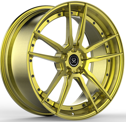 Aluminium Alloy 20 X 10.5 Gold Brush Forged Alloy Wheels Untuk Audi RS6