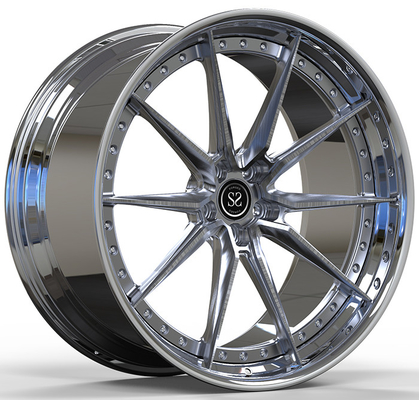 2 Piece Polish A6061 T6 Alloy Wheels 20 X 9 Untuk Audi RS5 5x112