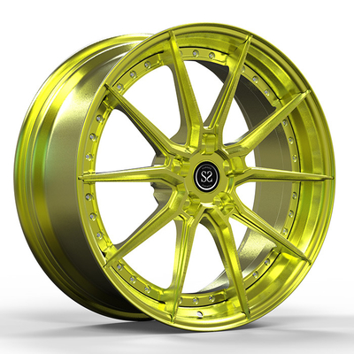 Staggered 20 X 12 Two Piece Forged Wheels Sputtering 5x112 rims untuk Audi RS8