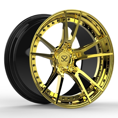Bmw M6 20 inci Golden A6061 Aluminium 2 Piece Forged Wheels