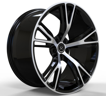 22x9 22x11one piece aluminium alloy forged gloss hitam mesin wajah roda untuk pelek mobil bmw m6
