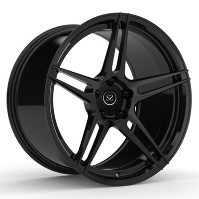 1 Buah Kustom 5x114.3 Hyper Black Mustang Gt Rims 19 Inch Monoblock Alloy Forged Wheels