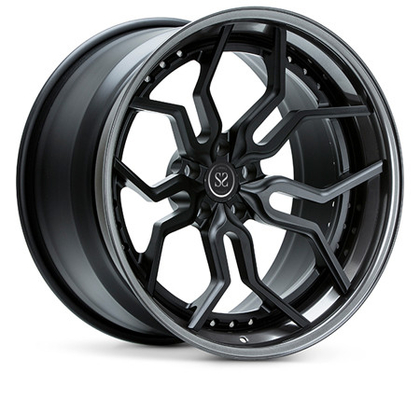 Aluminium Alloy 3 Piece Forged Wheels Heavy Duty Deep Dish Rims Mobil Mewah