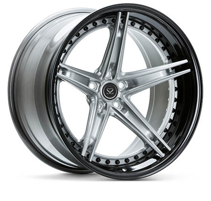 A6061 T6 Alloy 3 Piece Wheels Disesuaikan Untuk Mobil Mewah