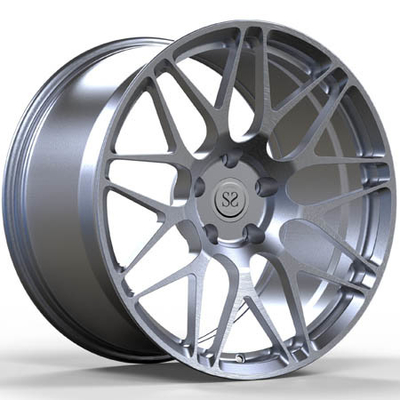 Pelek alloy monoblock hitam matte disikat 911 Turbo S 1 buah 20 inci 20x9 20x11.5 roda tempa terhuyung