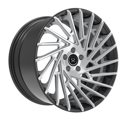 Brushed Center 2-Piece Forged Wheels Multi Spoke Aluminium Alloy Velg