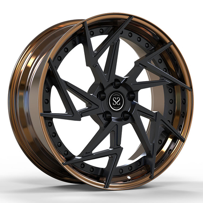 Cocok untuk Audi A3 Custom Bronze 2-PC Rims Alloy Dipalsukan 18 Dan 19 Inci 5x112 Bolt Pola