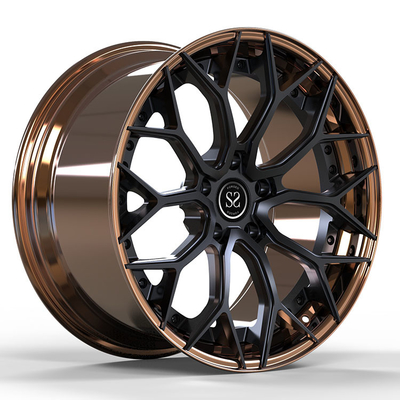 Cocok untuk BMW series3 F30 5x120 2-PC Ditempa Aluminium Alloy Velg Terhuyung 19 dan 20 inci Perunggu Barel + Gloss Hitam Disc