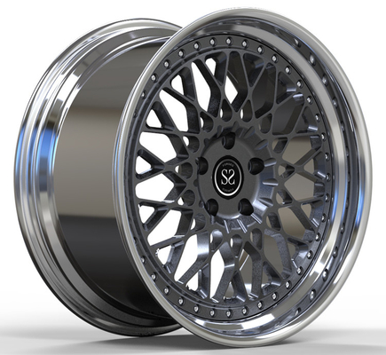 Center Grey Barrel Dipoles 20 Inch Staggered Rims 2 Piece Forged Alloy