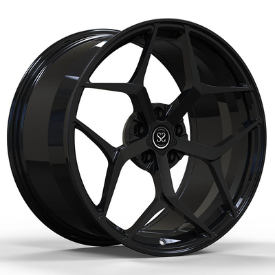 1-Piece Forged Wheels Satin Black 6061-T6 Monoblock Forged Rims